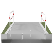 Access barriers | removable and revolving | with triangular locking mechanism | without quarter-bent bar | hot-dip galvanized | total width: 1500 mm